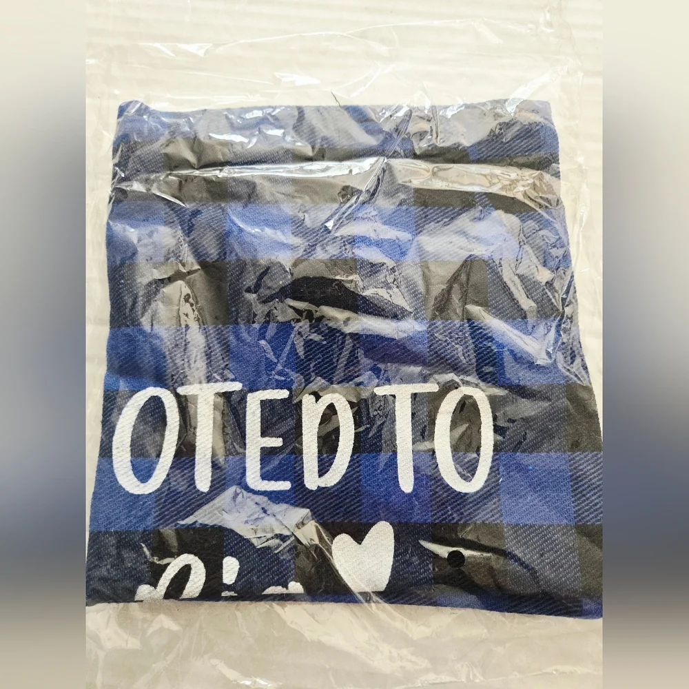 Promoted‎ to Big Brother Blue Plaid Dog Bandana, Gender Reveal Photo Prop